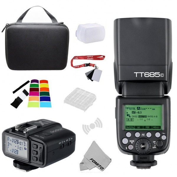 fomito Godox tt685/C tt685 C HSS GN60 Highspeed Sync Externe TTL Speedlite mit Godox x1t-c Fernbedienung Trigger Transmitter für Canon Flash 1100D 1000D 7D 6D 60D 50D 600D 500D-38